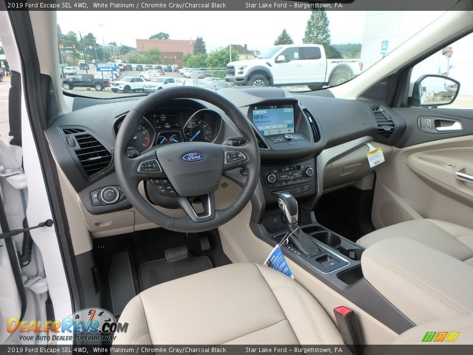 2019 Ford Escape SEL 4WD White Platinum / Chromite Gray/Charcoal Black Photo #14