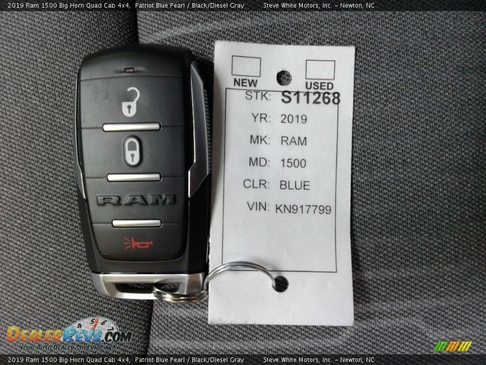 2019 Ram 1500 Big Horn Quad Cab 4x4 Patriot Blue Pearl / Black/Diesel Gray Photo #27