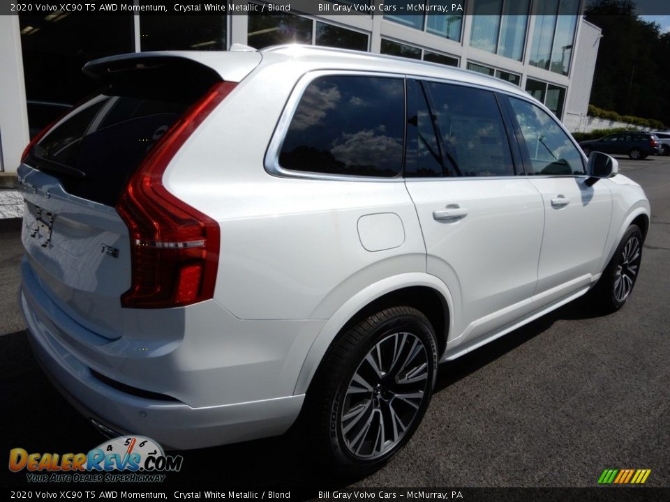 2020 Volvo XC90 T5 AWD Momentum Crystal White Metallic / Blond Photo #2