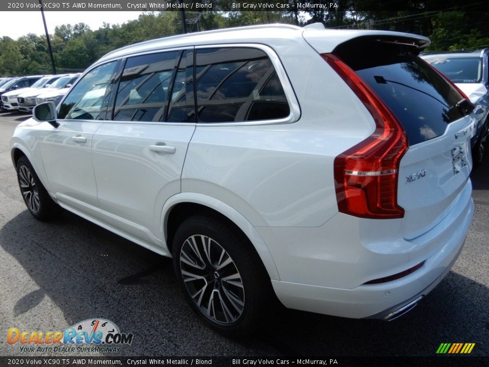 2020 Volvo XC90 T5 AWD Momentum Crystal White Metallic / Blond Photo #4