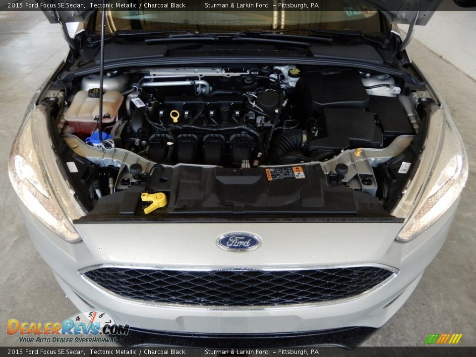 2015 Ford Focus SE Sedan Tectonic Metallic / Charcoal Black Photo #13