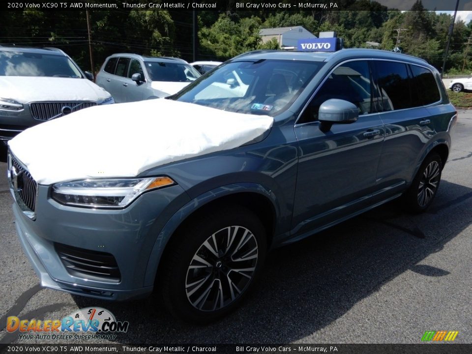 2020 Volvo XC90 T5 AWD Momentum Thunder Gray Metallic / Charcoal Photo #5