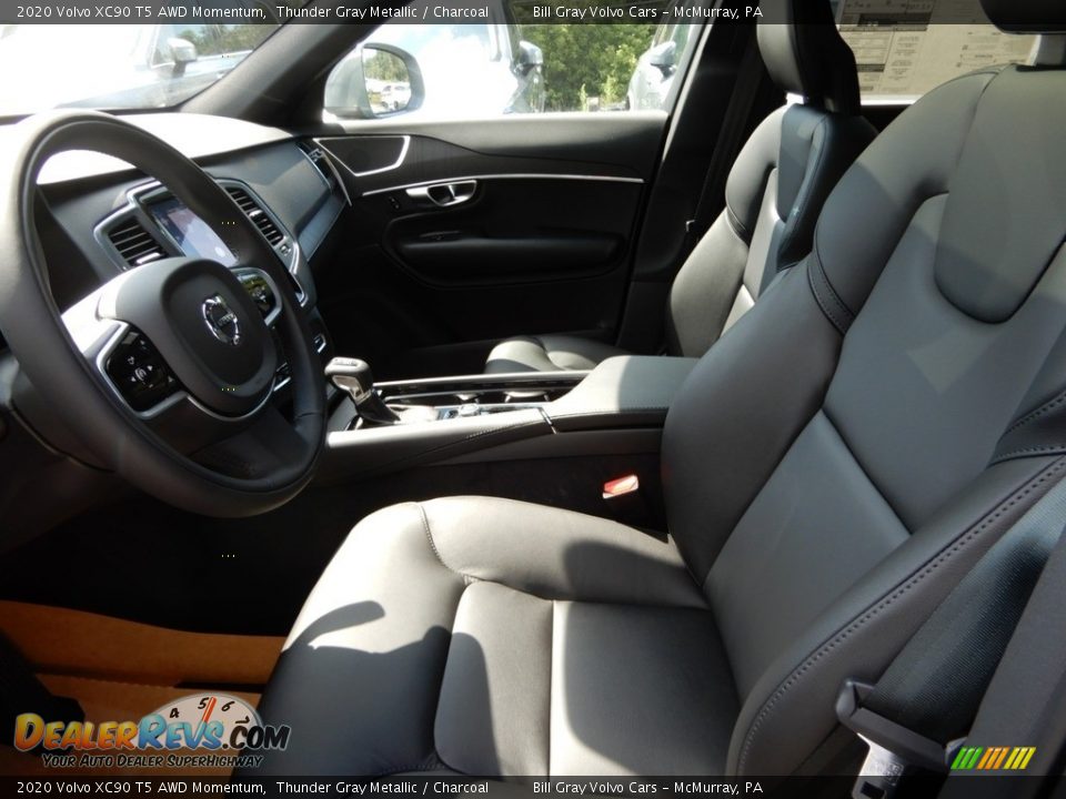 2020 Volvo XC90 T5 AWD Momentum Thunder Gray Metallic / Charcoal Photo #7