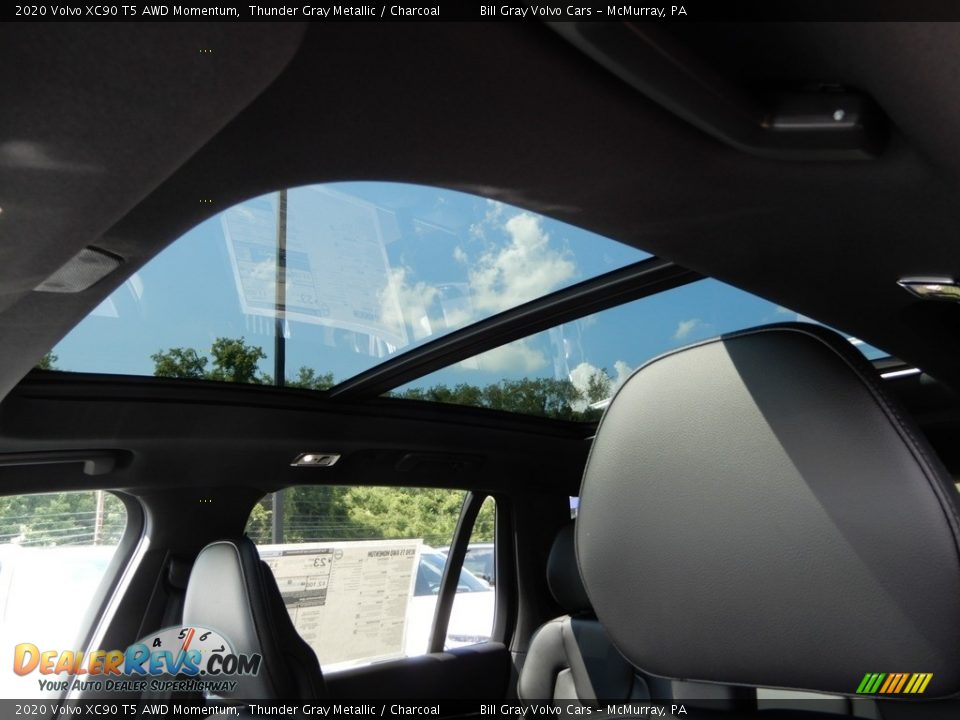 2020 Volvo XC90 T5 AWD Momentum Thunder Gray Metallic / Charcoal Photo #12