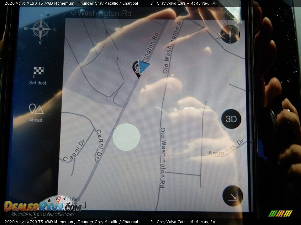 2020 Volvo XC90 T5 AWD Momentum Thunder Gray Metallic / Charcoal Photo #13