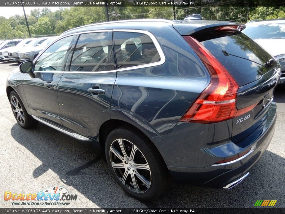 2020 Volvo XC60 T5 AWD Inscription Denim Blue Metallic / Amber Photo #4