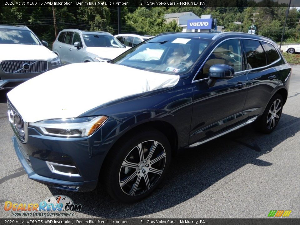 2020 Volvo XC60 T5 AWD Inscription Denim Blue Metallic / Amber Photo #5