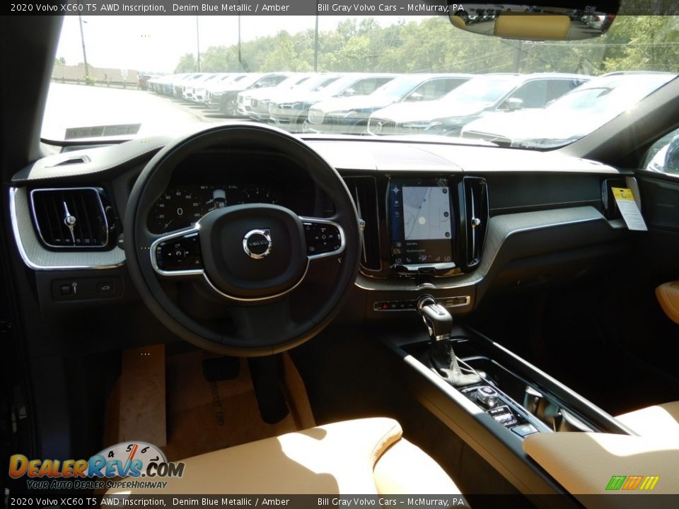 2020 Volvo XC60 T5 AWD Inscription Denim Blue Metallic / Amber Photo #9