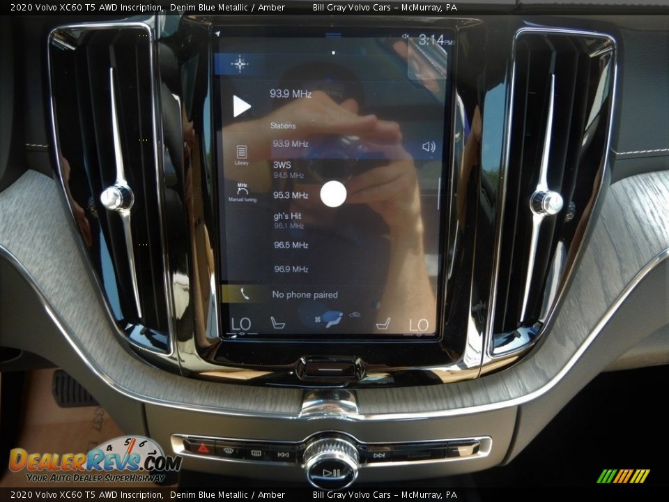 2020 Volvo XC60 T5 AWD Inscription Denim Blue Metallic / Amber Photo #15