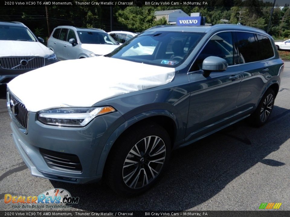 2020 Volvo XC90 T6 AWD Momentum Thunder Gray Metallic / Charcoal Photo #5