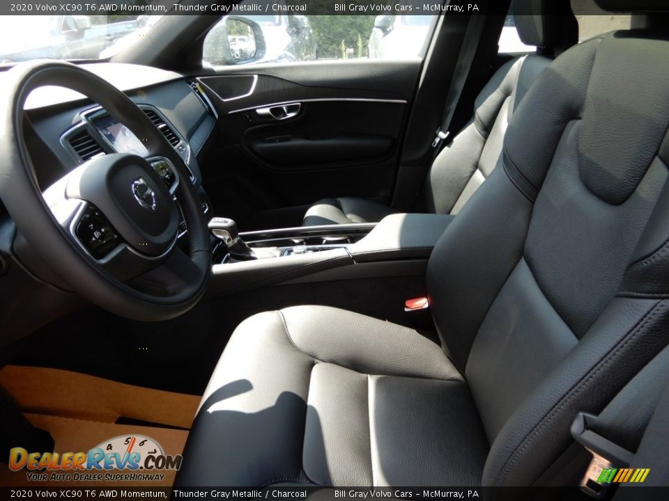 2020 Volvo XC90 T6 AWD Momentum Thunder Gray Metallic / Charcoal Photo #7