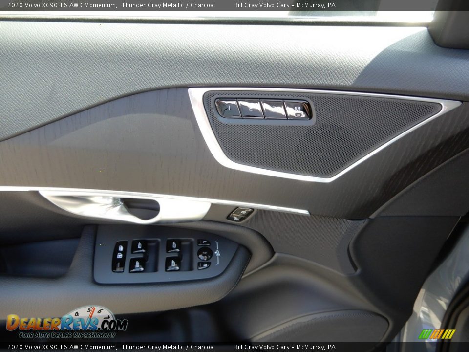 2020 Volvo XC90 T6 AWD Momentum Thunder Gray Metallic / Charcoal Photo #10