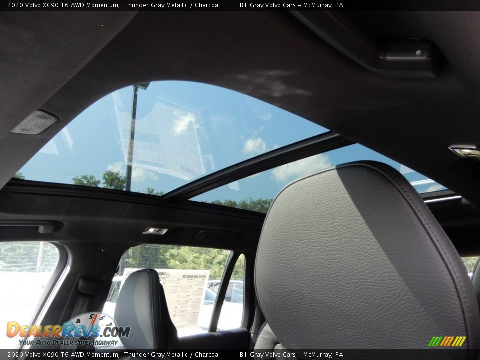 2020 Volvo XC90 T6 AWD Momentum Thunder Gray Metallic / Charcoal Photo #12