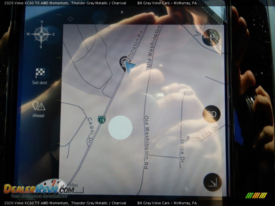 2020 Volvo XC90 T6 AWD Momentum Thunder Gray Metallic / Charcoal Photo #13