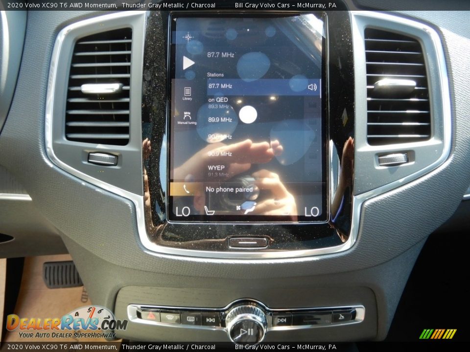 2020 Volvo XC90 T6 AWD Momentum Thunder Gray Metallic / Charcoal Photo #15