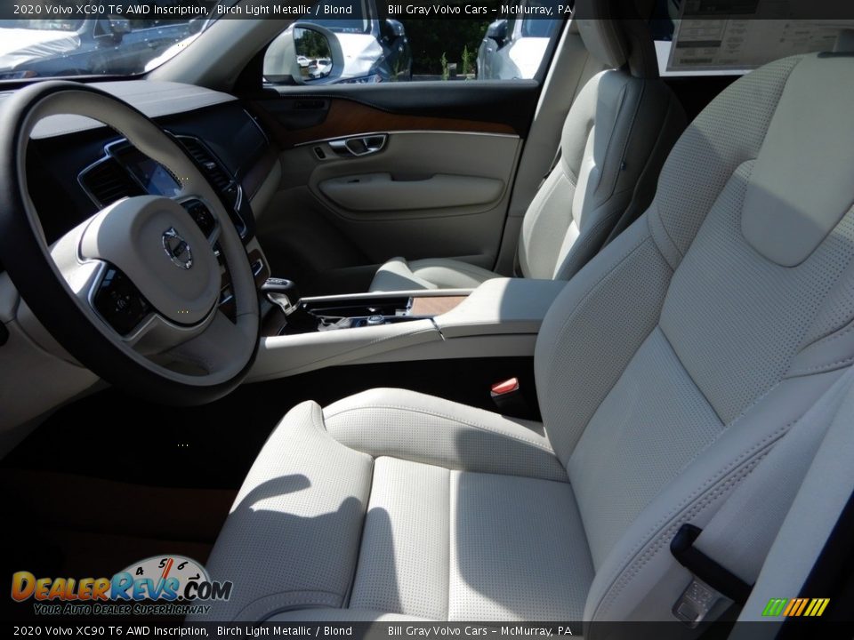2020 Volvo XC90 T6 AWD Inscription Birch Light Metallic / Blond Photo #7