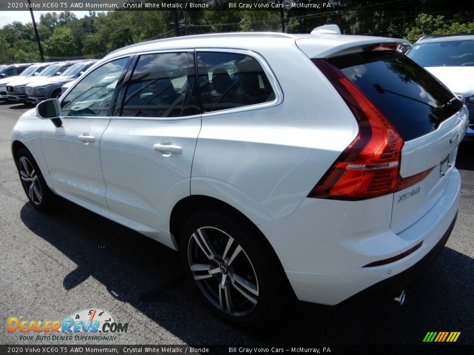 2020 Volvo XC60 T5 AWD Momentum Crystal White Metallic / Blonde Photo #4