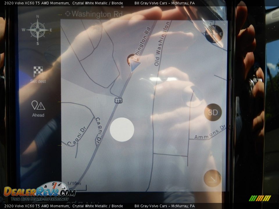 2020 Volvo XC60 T5 AWD Momentum Crystal White Metallic / Blonde Photo #13