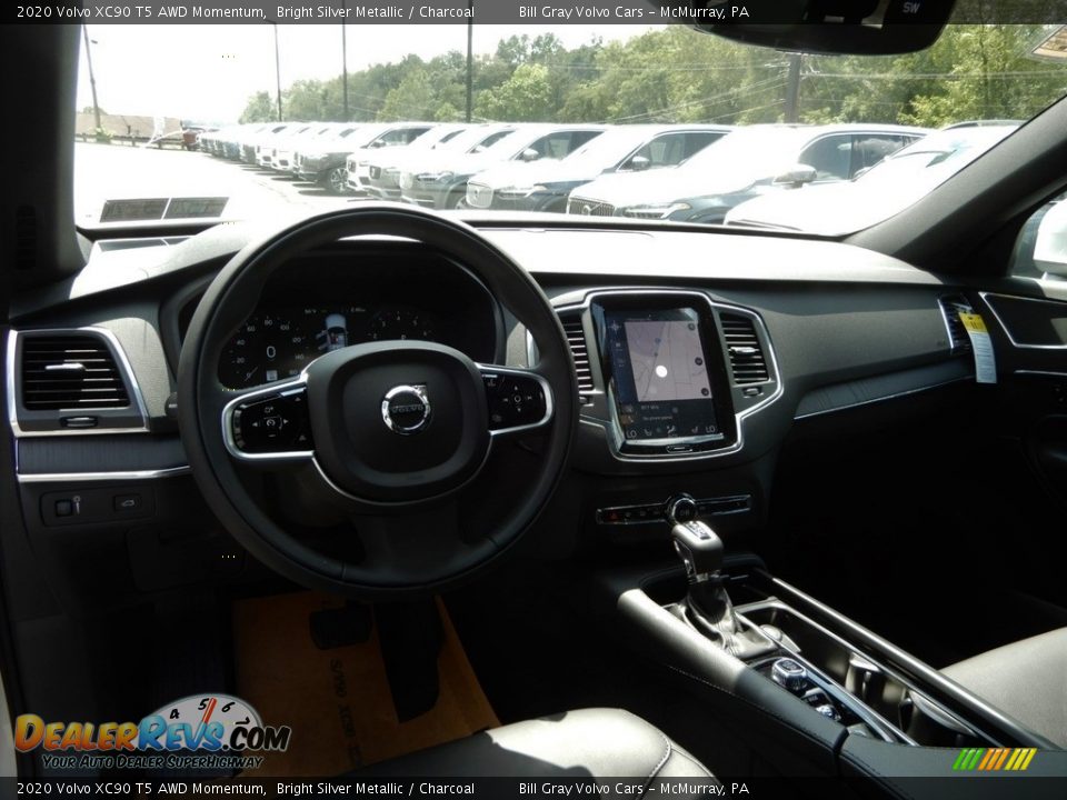 2020 Volvo XC90 T5 AWD Momentum Bright Silver Metallic / Charcoal Photo #9