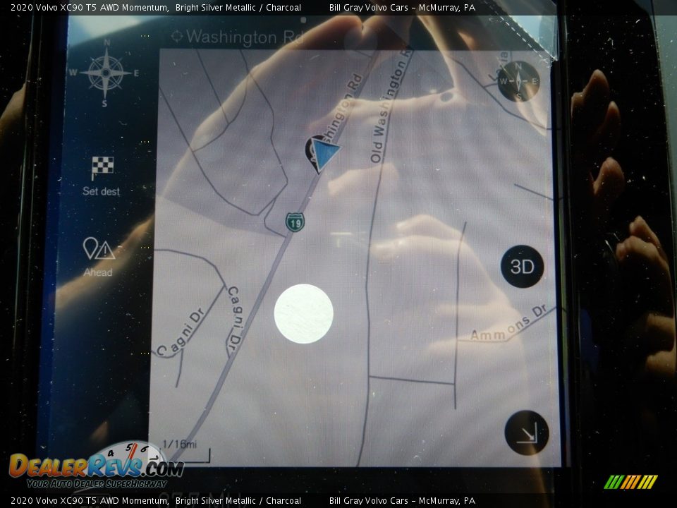 2020 Volvo XC90 T5 AWD Momentum Bright Silver Metallic / Charcoal Photo #13