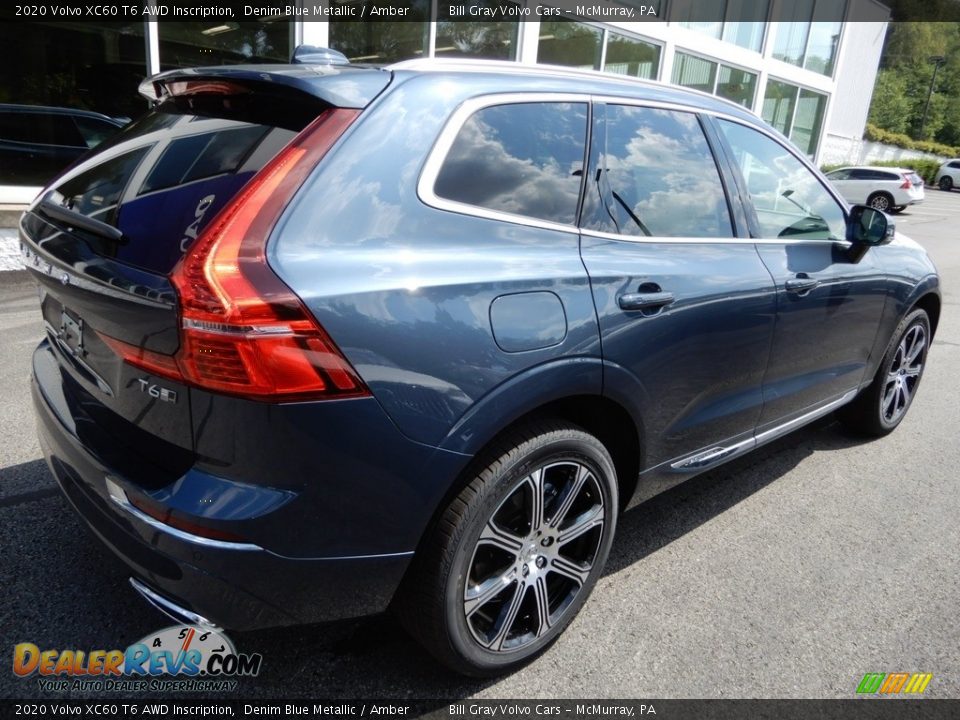 2020 Volvo XC60 T6 AWD Inscription Denim Blue Metallic / Amber Photo #2