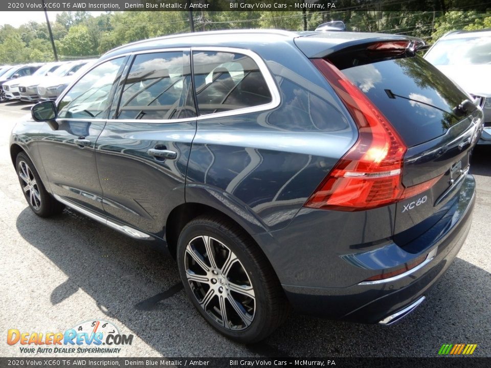 2020 Volvo XC60 T6 AWD Inscription Denim Blue Metallic / Amber Photo #4