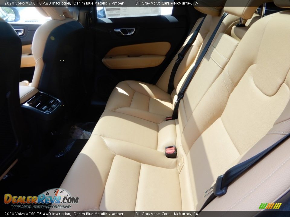 2020 Volvo XC60 T6 AWD Inscription Denim Blue Metallic / Amber Photo #8