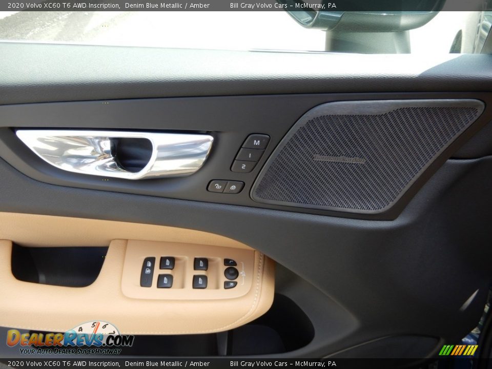 2020 Volvo XC60 T6 AWD Inscription Denim Blue Metallic / Amber Photo #10