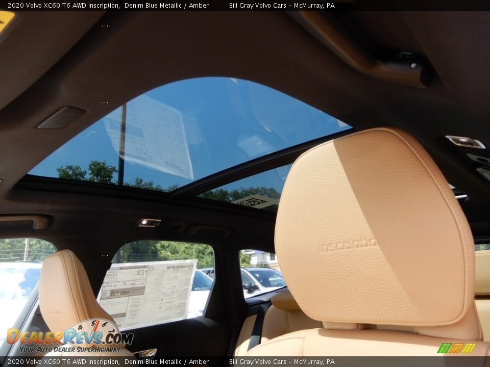 2020 Volvo XC60 T6 AWD Inscription Denim Blue Metallic / Amber Photo #12