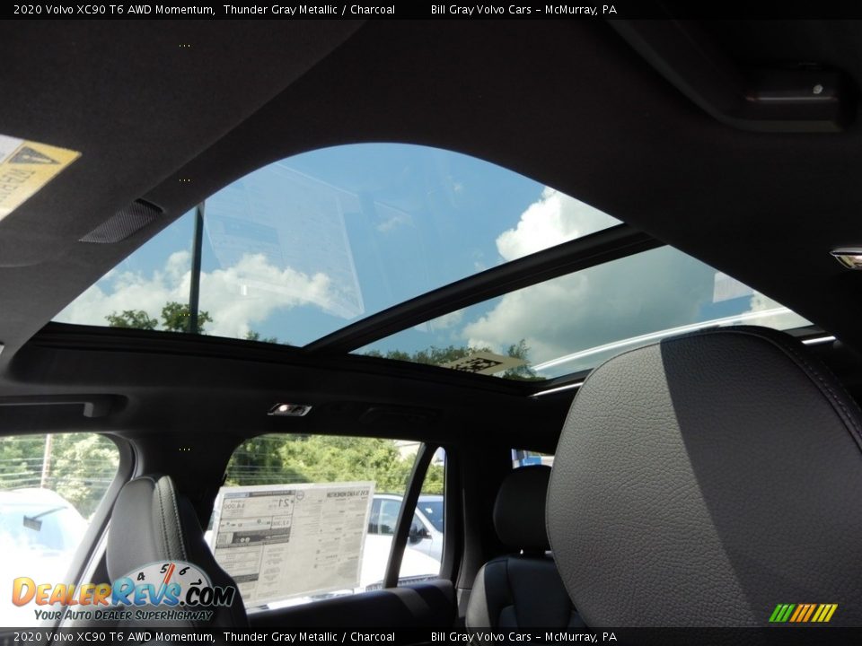 2020 Volvo XC90 T6 AWD Momentum Thunder Gray Metallic / Charcoal Photo #12