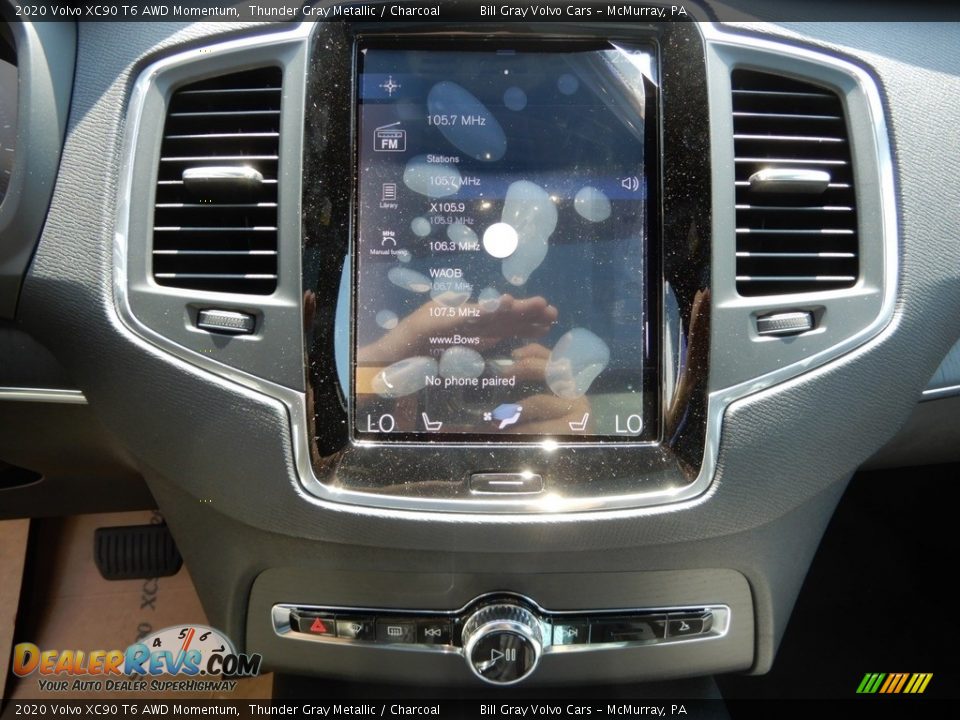 2020 Volvo XC90 T6 AWD Momentum Thunder Gray Metallic / Charcoal Photo #15