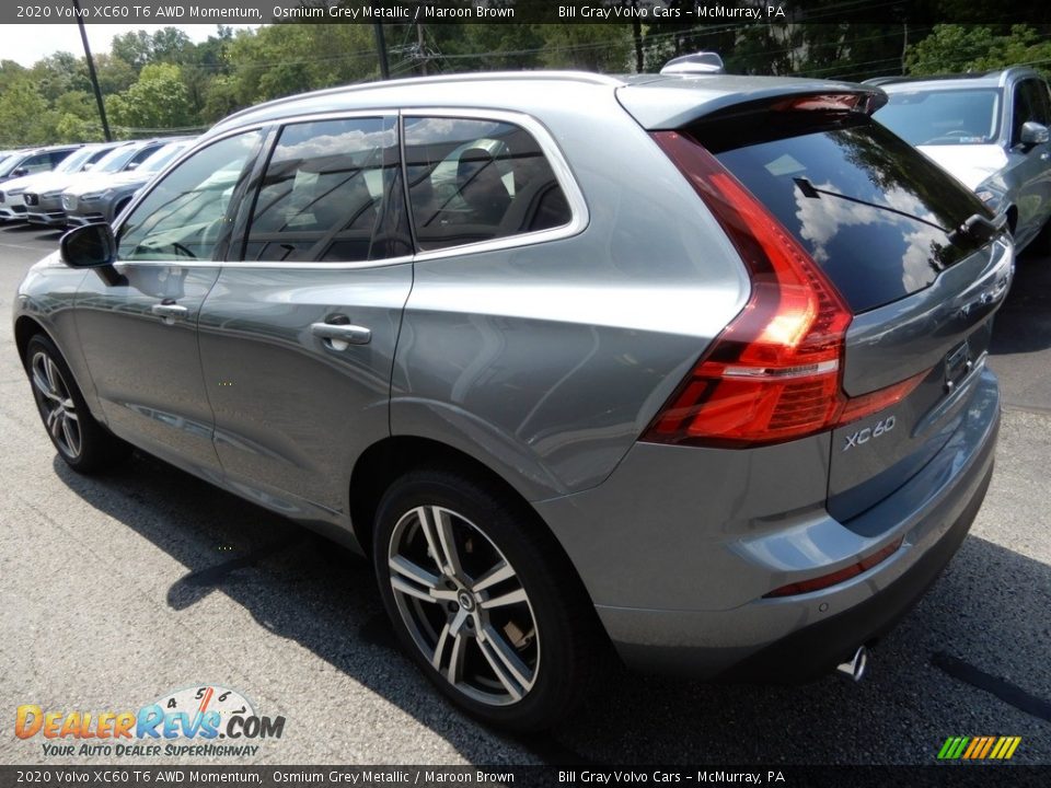 2020 Volvo XC60 T6 AWD Momentum Osmium Grey Metallic / Maroon Brown Photo #4