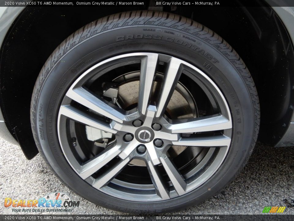 2020 Volvo XC60 T6 AWD Momentum Osmium Grey Metallic / Maroon Brown Photo #6