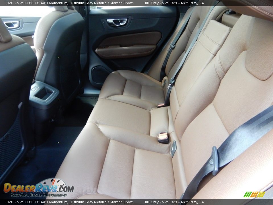 2020 Volvo XC60 T6 AWD Momentum Osmium Grey Metallic / Maroon Brown Photo #8