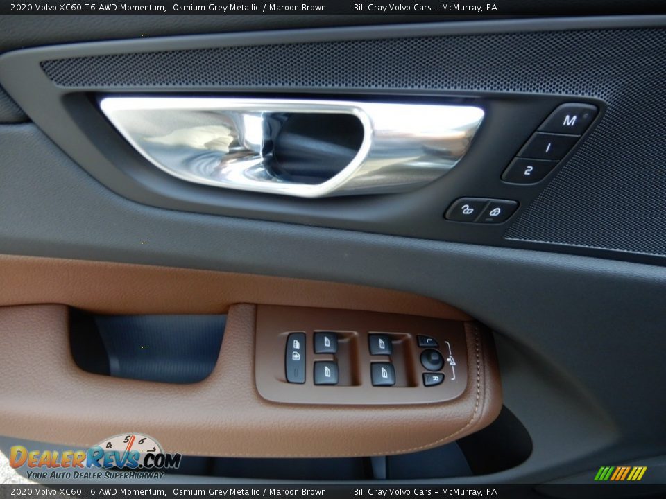 2020 Volvo XC60 T6 AWD Momentum Osmium Grey Metallic / Maroon Brown Photo #10