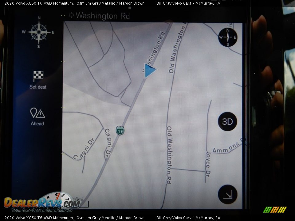 2020 Volvo XC60 T6 AWD Momentum Osmium Grey Metallic / Maroon Brown Photo #13