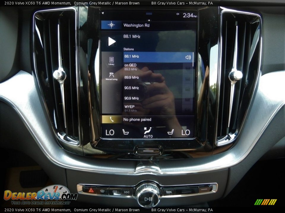 2020 Volvo XC60 T6 AWD Momentum Osmium Grey Metallic / Maroon Brown Photo #15