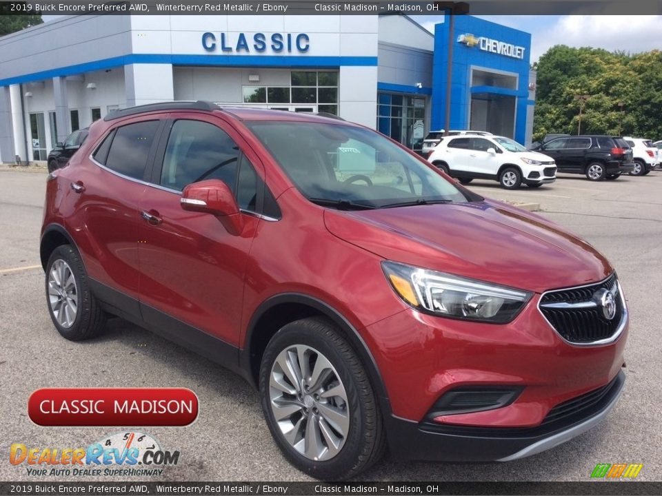 2019 Buick Encore Preferred AWD Winterberry Red Metallic / Ebony Photo #1