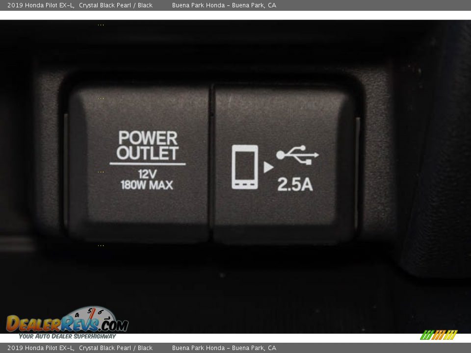 2019 Honda Pilot EX-L Crystal Black Pearl / Black Photo #24