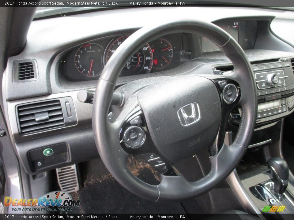 2017 Honda Accord Sport Sedan Modern Steel Metallic / Black Photo #13
