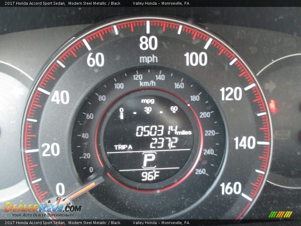 2017 Honda Accord Sport Sedan Modern Steel Metallic / Black Photo #20