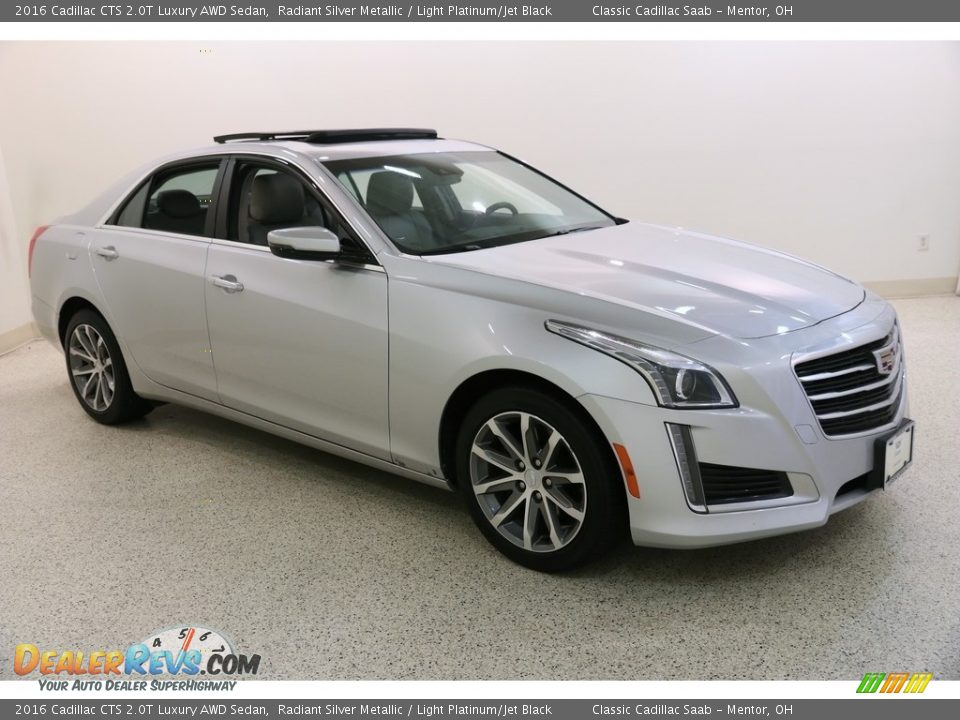 2016 Cadillac CTS 2.0T Luxury AWD Sedan Radiant Silver Metallic / Light Platinum/Jet Black Photo #1