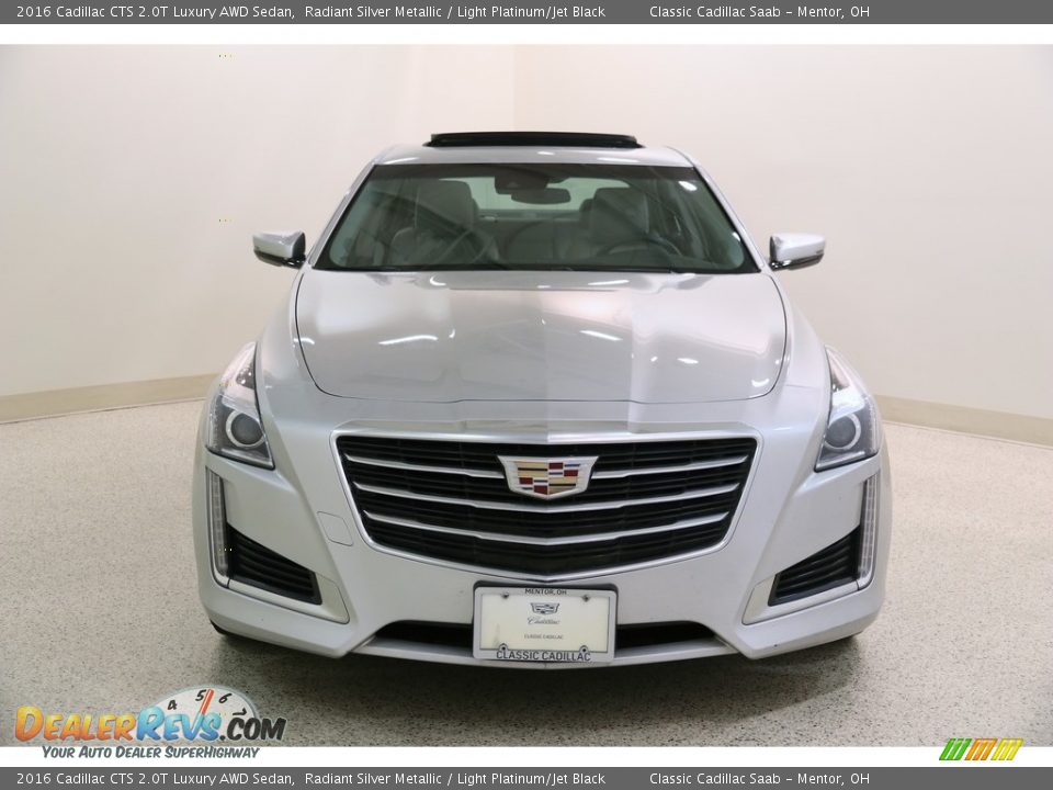 2016 Cadillac CTS 2.0T Luxury AWD Sedan Radiant Silver Metallic / Light Platinum/Jet Black Photo #2
