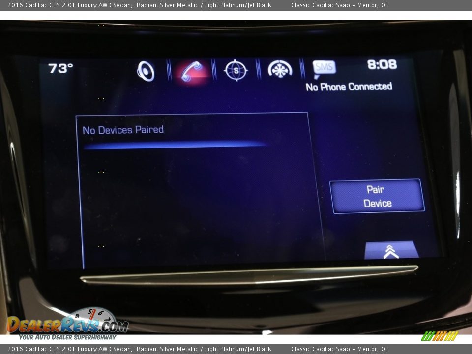 2016 Cadillac CTS 2.0T Luxury AWD Sedan Radiant Silver Metallic / Light Platinum/Jet Black Photo #13