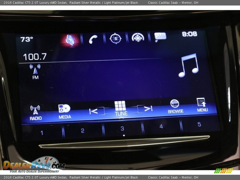 2016 Cadillac CTS 2.0T Luxury AWD Sedan Radiant Silver Metallic / Light Platinum/Jet Black Photo #14