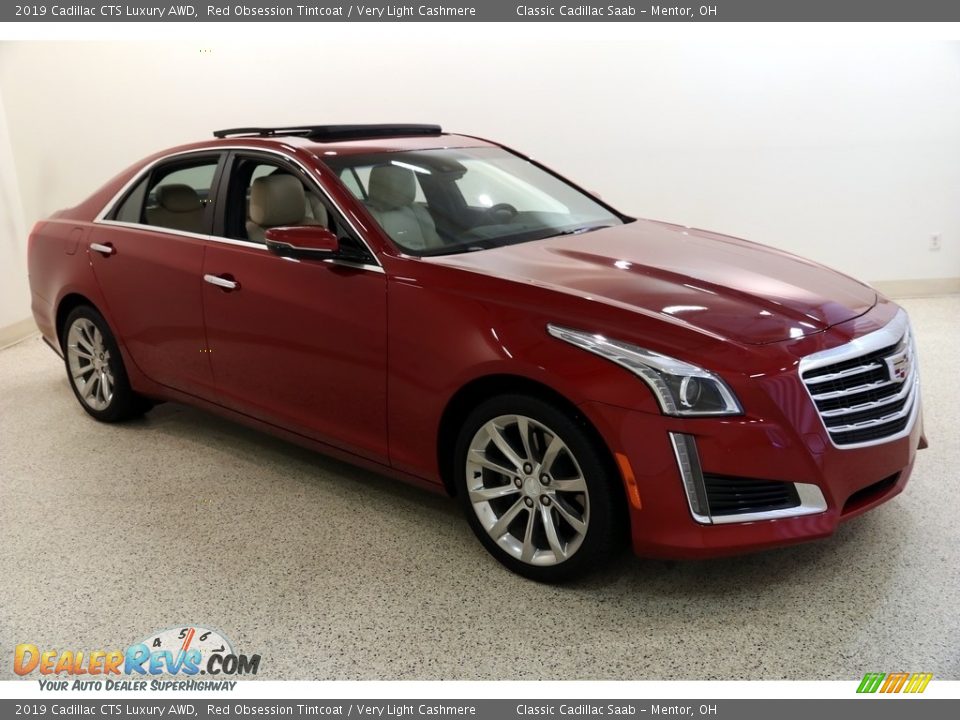 2019 Cadillac CTS Luxury AWD Red Obsession Tintcoat / Very Light Cashmere Photo #1