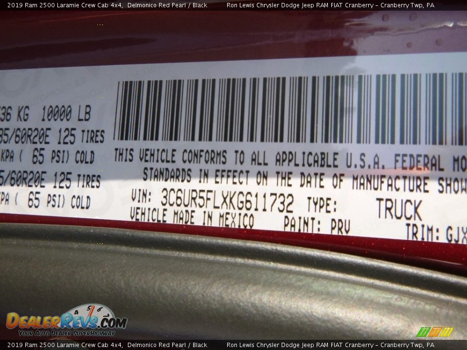 2019 Ram 2500 Laramie Crew Cab 4x4 Delmonico Red Pearl / Black Photo #16