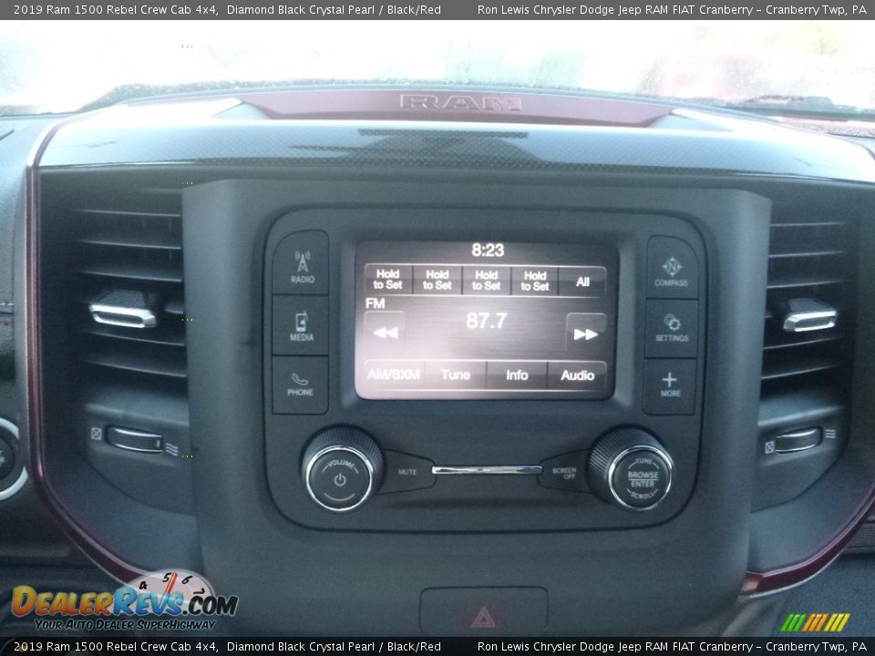 2019 Ram 1500 Rebel Crew Cab 4x4 Diamond Black Crystal Pearl / Black/Red Photo #15