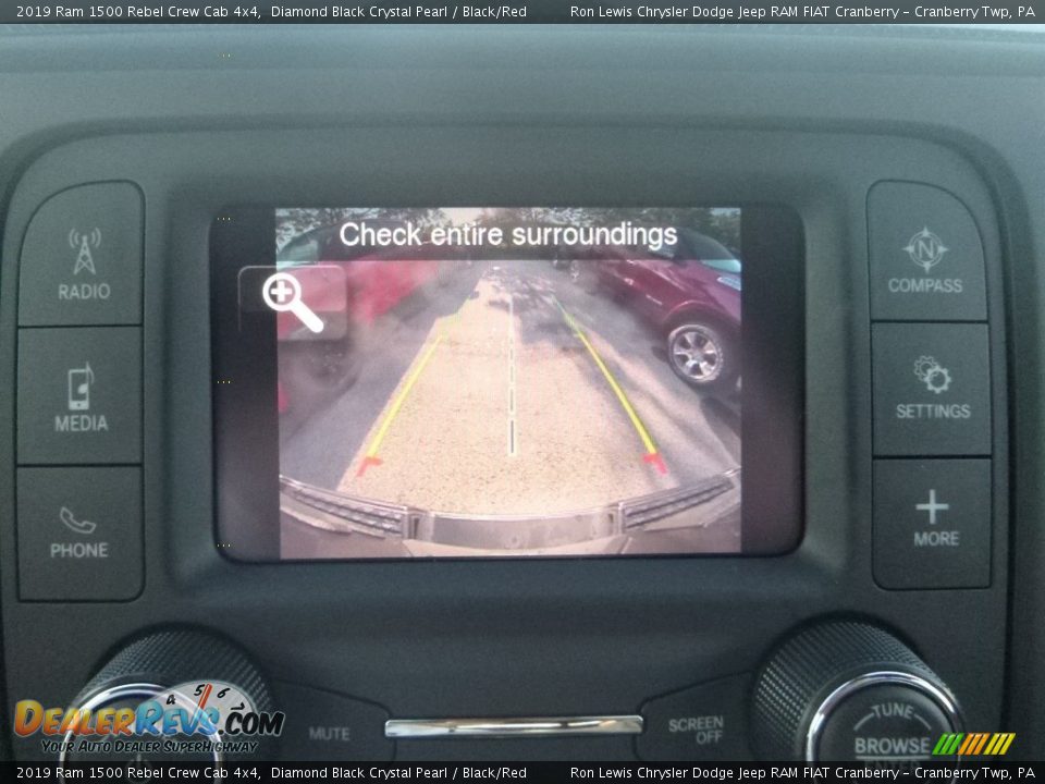 2019 Ram 1500 Rebel Crew Cab 4x4 Diamond Black Crystal Pearl / Black/Red Photo #16