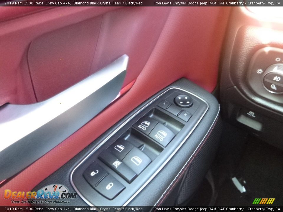 2019 Ram 1500 Rebel Crew Cab 4x4 Diamond Black Crystal Pearl / Black/Red Photo #20